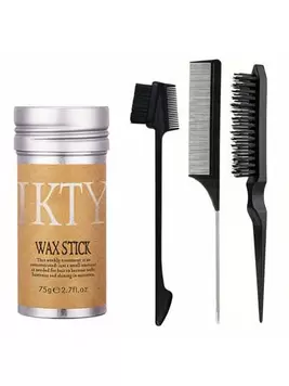 IKT IKTY Hair Wax Stick With Slick-Back Brushes - Long-Lasting Pomade For Frizz-Free Style - Nourishing Hair & Wig Styling Combs - All-Day Hold, Enhances Shine offers at $3.39 in SheIn