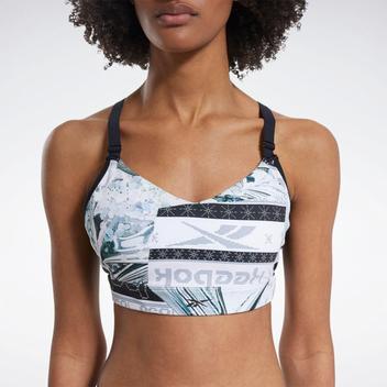 Medium impact strappy bra offers at $55 in Reebok