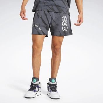 Classics block party shorts offers at $60 in Reebok