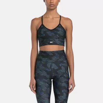 Id train camo bra offers at $65 in Reebok