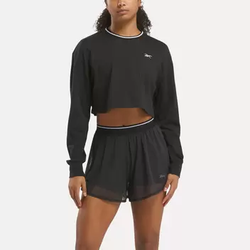 Team long sleeve crop top offers at $80 in Reebok