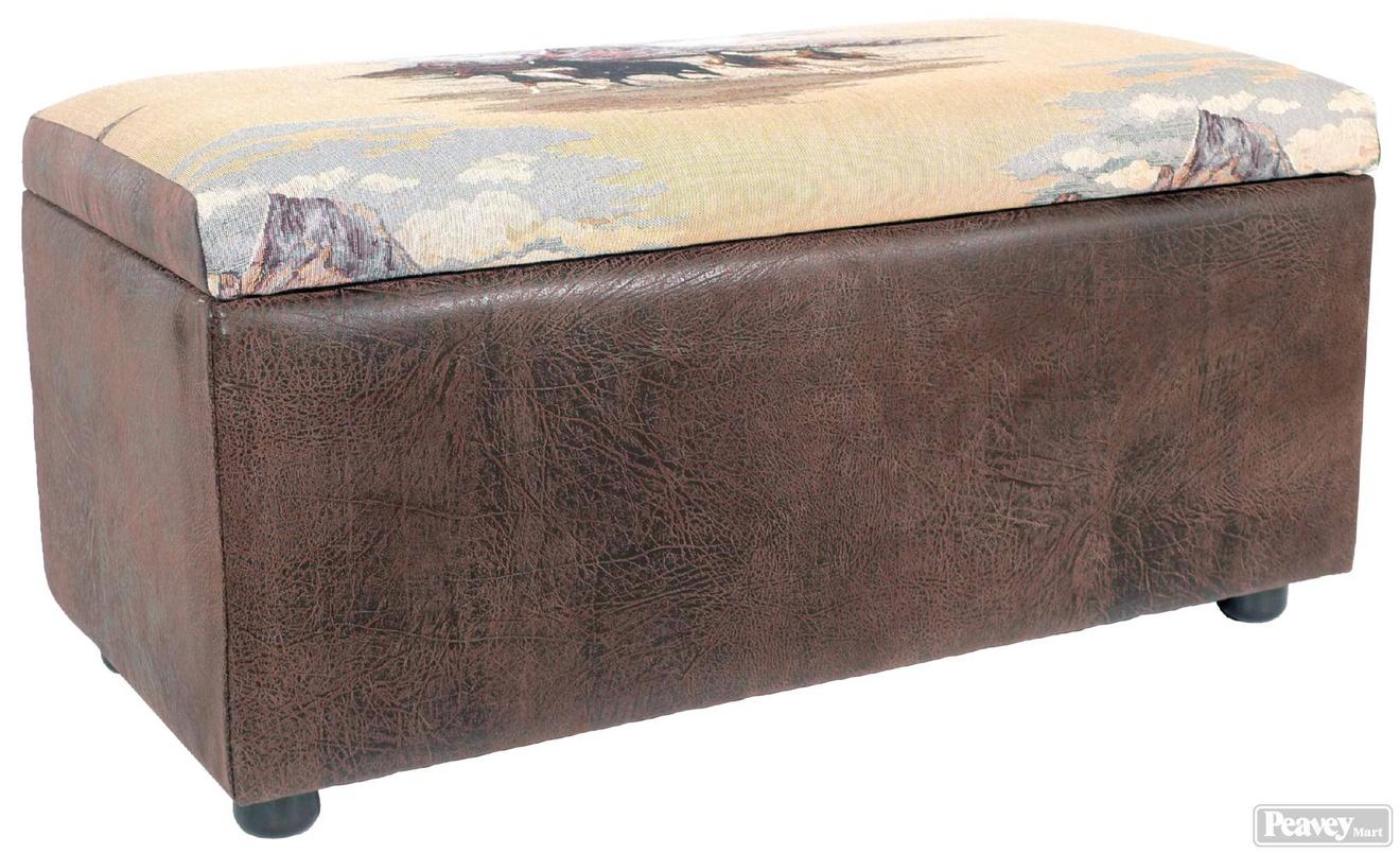 Large Western Ottoman With Storage offers at $167.99 in Peavey Mart