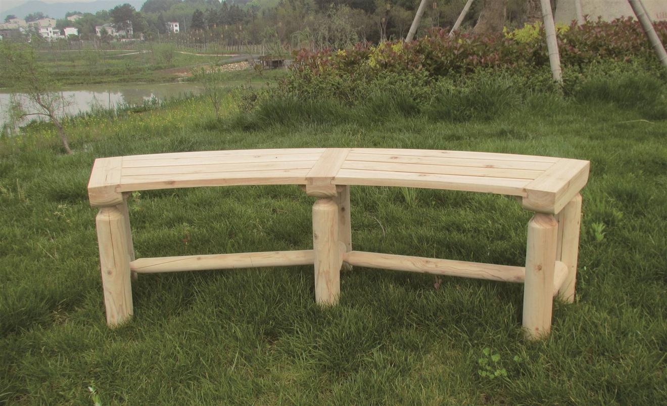 CURVED WOODEN LOG BENCH offers at $149.99 in Peavey Mart