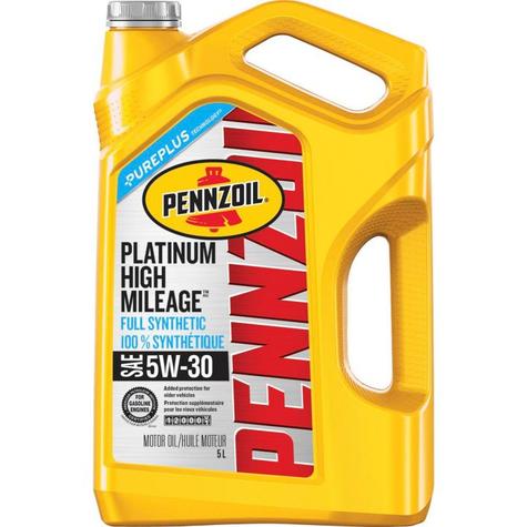 550049556 Pennzoil 5W30 Platinum Synthetic High Mileage Motor Oil, 5-L offers at $48.99 in Part Source