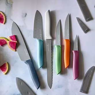 Coated Knife Set offers at $115 in Pampered Chef