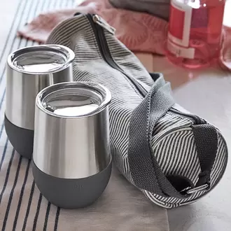 Wine Tumblers With Bag offers at $75 in Pampered Chef