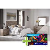 Adorna 4 - Piece Queen Bed with Element 55" TV offers at $129.98 in Aaron's