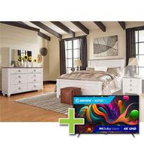 Willowton 7 - Piece Queen Bed with Element 50" TV offers at $165.98 in Aaron's