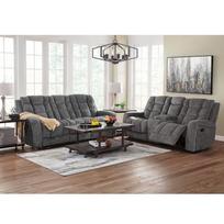 Brynn Reclining Sofa and Reclining Loveseat with Console offers at $139.99 in Aaron's