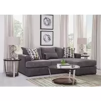 Envy Chaise Sofa with Duncan Tables, Area Rug, & Table Lamps offers at $89.99 in Aaron's