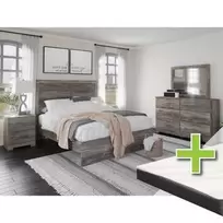 Ralinski 6 - Piece Queen Bedroom Set with 8" Firm Tight Top Mattress, Foundation and Protectors offers at $93.33 in Aaron's