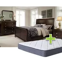 6 - Piece Dominique Queen Bedroom Set with 9.5" Tight Top Extra Firm Mattress offers at $128.33 in Aaron's