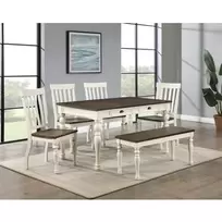 Joanna 6 - Piece Dining Set w/ Bench offers at $119.99 in Aaron's