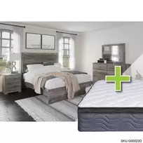 Ralinski 6 - Piece Queen Bedroom Set w/ 9.5" Pillow Top Medium Plush Mattress, Foundation, & Protective Cases offers at $104.33 in Aaron's