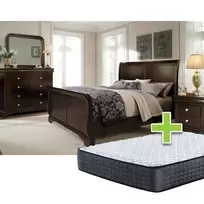 6 - Piece Dominique Queen Bedroom Set with 12" Upland Premium Better Tight Top Firm Mattress offers at $137.33 in Aaron's