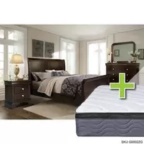 Dominique II 6 - Piece Queen Bedroom Set w/ 9.5" Tight Top Extra Firm Memory Foam Mattress, Foundation, & Cases offers at $132.33 in Aaron's