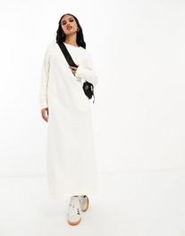 ASOS DESIGN midi sweat dress with pockets in white offers at $27.99 in Asos