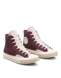Converse Chuck 70 Cozy Utility sneakers in burgundy offers at $32 in Asos