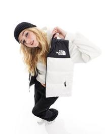 The North Face 1996 Retro Nuptse down puffer vest in white and black offers at $149.5 in Asos