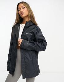 Columbia Pouring Adventure II rain coat in black offers at $63.05 in Asos