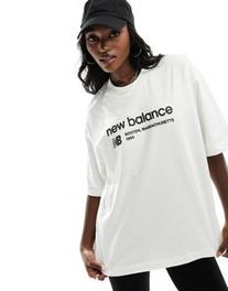 New Balance Linear Heritage t-shirt in off white offers at $22 in Asos