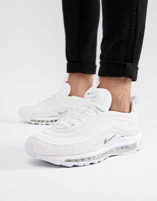 Nike Air Max 97 sneakers in triple white offers at $97 in Asos