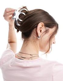 ASOS DESIGN XL hair claw in silver offers at $10.79 in Asos