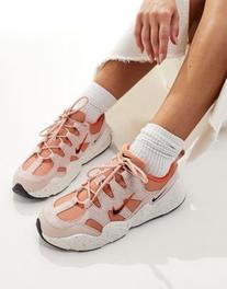 Nike Tech Hera sneakers in orange and pink offers at $110 in Asos