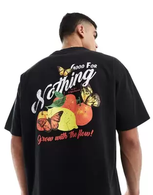 Good For Nothing fruit graphic back t-shirt in black offers at $55 in Asos