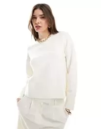 & Other Stories crew neck sweater in off white offers at $68 in Asos