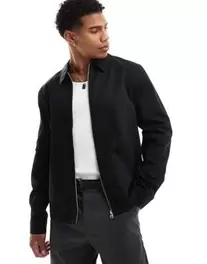 ASOS DESIGN harrington jacket in black offers at $49.99 in Asos