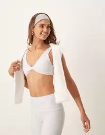 Tala DayFlex sports bra in heather gray offers at $56 in Asos