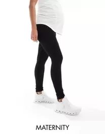 ASOS 4505 Maternity Icon seamless rib gym legging in black offers at $25 in Asos