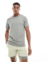 Nike Training Dri-FIT t-shirt in dark gray offers at $24 in Asos