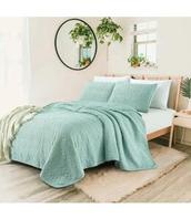 LAUREN TAYLOR MARINA STONEWASHED QUILT SET offers at $29.99 in Beddington's