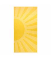 COTTON VELOUR SCULPTED JACQUARD BEACH TOWEL 32X62" YELLOW SUNSHINE offers at $15.99 in Beddington's