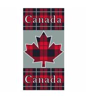 CANADA PLAID MAPLE LEAF BEACH TOWELRED/WHITE 28X58" offers at $11.99 in Beddington's