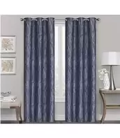 LAUREN TAYLOR JOLIETTE 2PK JACQUARD GROMMET WINDOW PANEL 38X84" offers at $24.99 in Beddington's