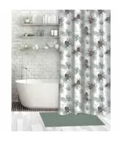 CHRISTMAS 3Pc CHENILLE BATH MAT & SHOWER CURTAIN SET PINECONES offers at $11.19 in Beddington's