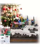 LAUREN TAYLOR CHRISTMAS MUSICAL VILLAGE w/CHILD SKATING MULTI 7.5X4X5" (MP6) offers at $29.99 in Beddington's