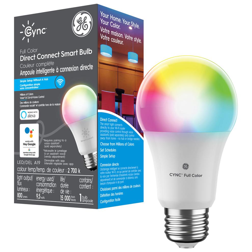 GE Cync A19 Smart LED Light Bulb - Multi-Colour offers at $9.97 in Best Buy
