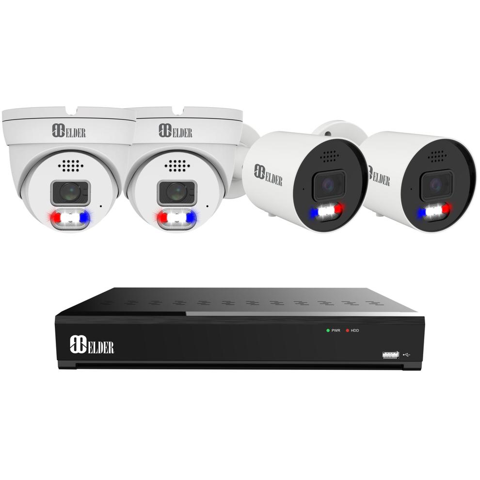 Elder AI Security Camera System 12MP NVR 8Ch PoE, 4-Camera 30FPS 4K Dual-Light Outdoor 3TB, Sony Sensor & NDAA, Smart Face & License Plate, Full Color Surveillance NocVU Series offers at $759.97 in Best Buy
