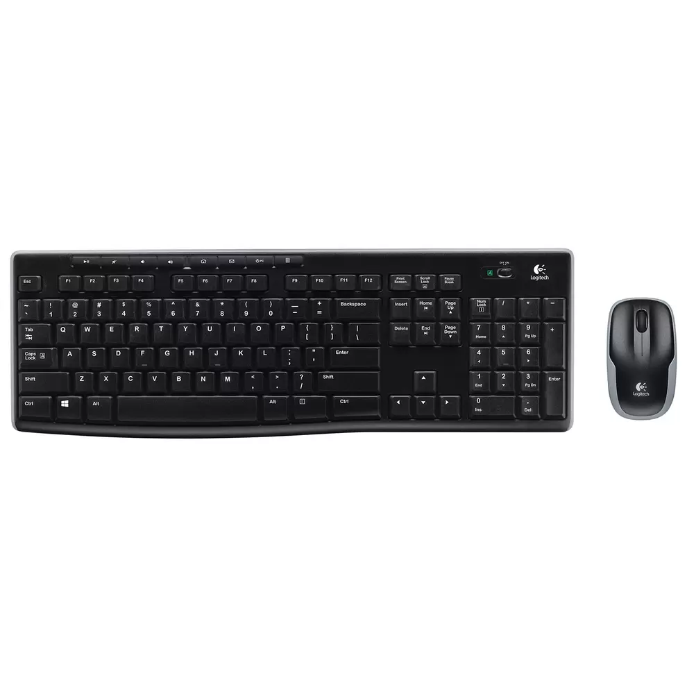 Logitech MK270 Wireless Keyboard & Mouse Combo - Black offers at $27.99 in Best Buy