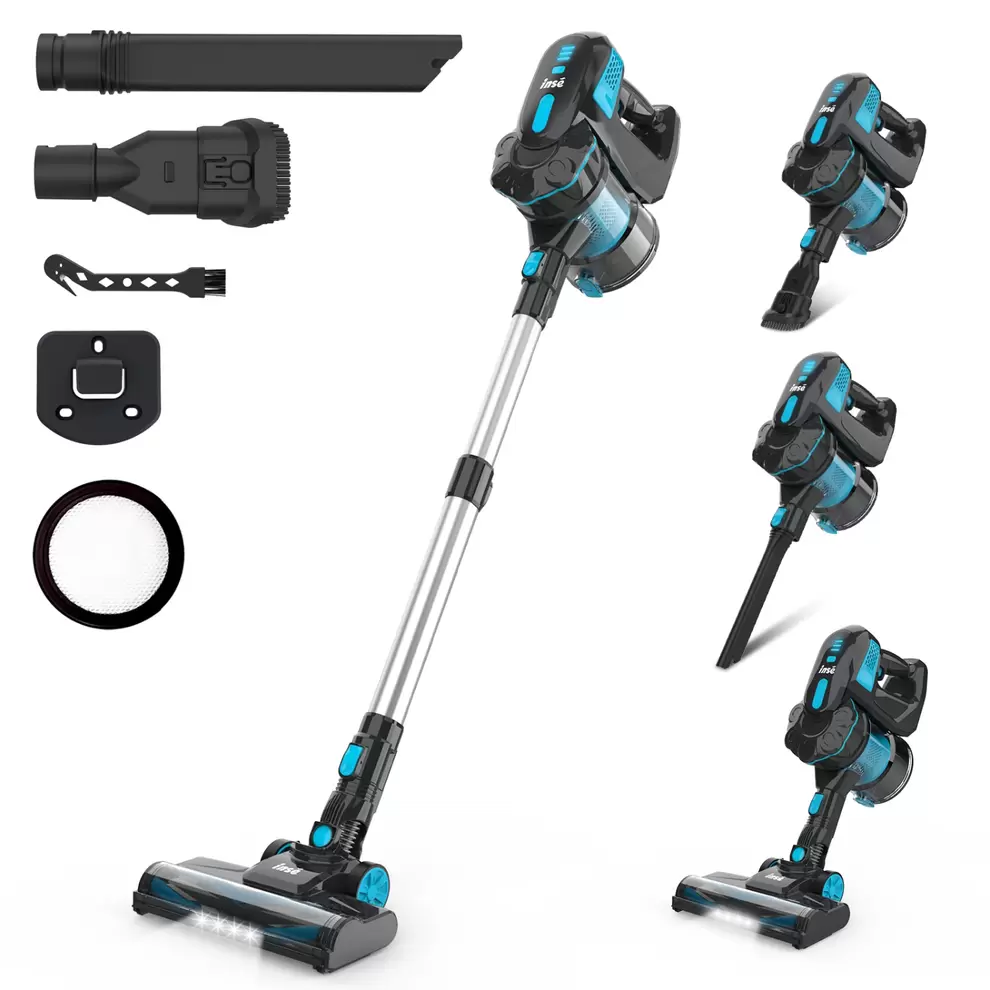 INSE V770 Cordless Vacuum Cleaner with 2200mAh Battery 6-in-1 Rechargeable Battery up to 45mins Runtime Lightweight for Hardwood Floors Pet Hair Home - Blue offers at $138.99 in Best Buy