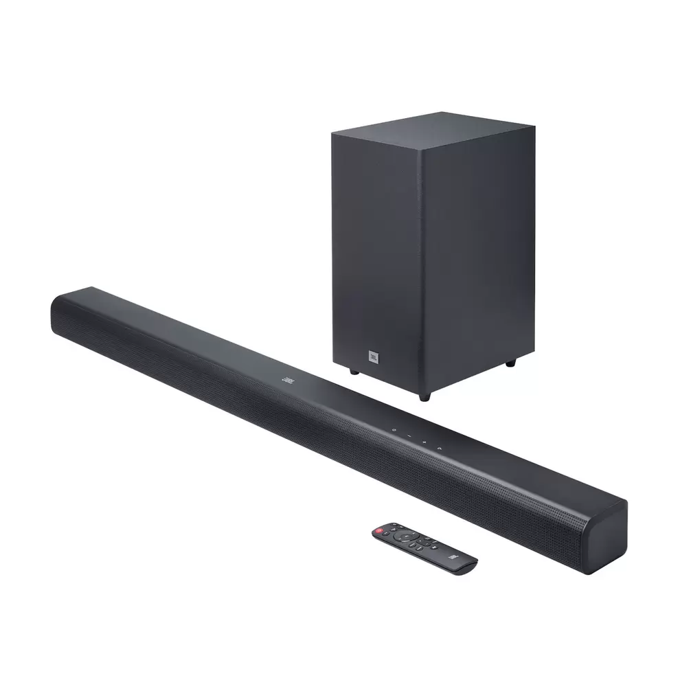 JBL Cinema SB580 440-Watt 3.1 Channel Dolby Atmos Sound Bar with Wireless Subwoofer offers at $299.99 in Best Buy