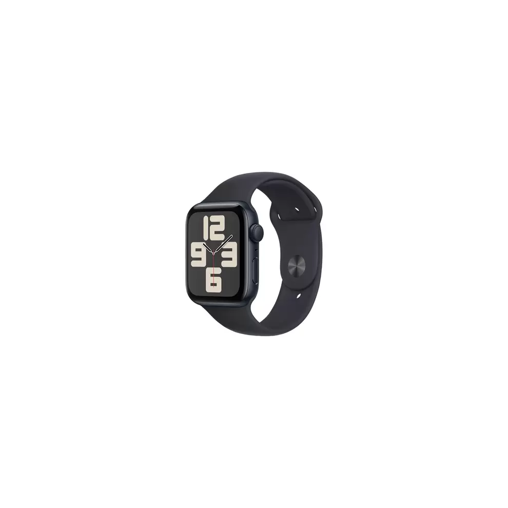 Refurbished (Fair) - Apple Watch SE (GPS) 44mm Midnight Aluminum Case with Midnight Sport Band - Medium / Large offers at $189.99 in Best Buy