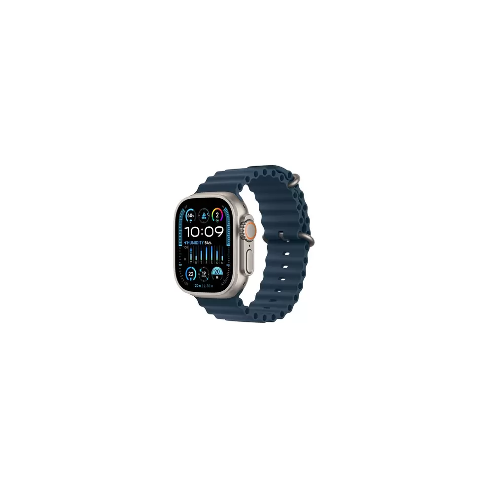 Open Box - Apple Watch Ultra 2 (GPS + Cellular) 49mm Titanium Case with Blue Ocean Band offers at $844 in Best Buy