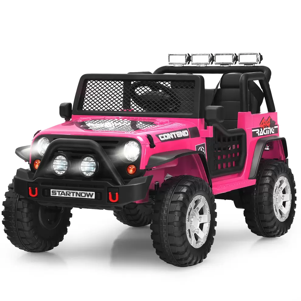 Costway 12V Kids Ride On Truck Remote Control Electric Car w/Lights&Music offers at $284.99 in Best Buy