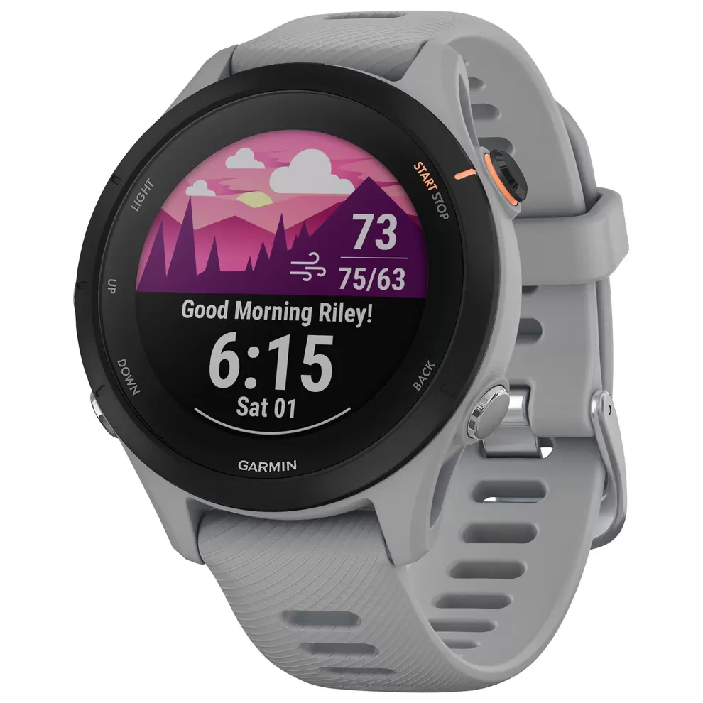 Garmin Forerunner 255S 41mm GPS Watch with Heart Rate Monitor - Powder Grey offers at $329.99 in Best Buy