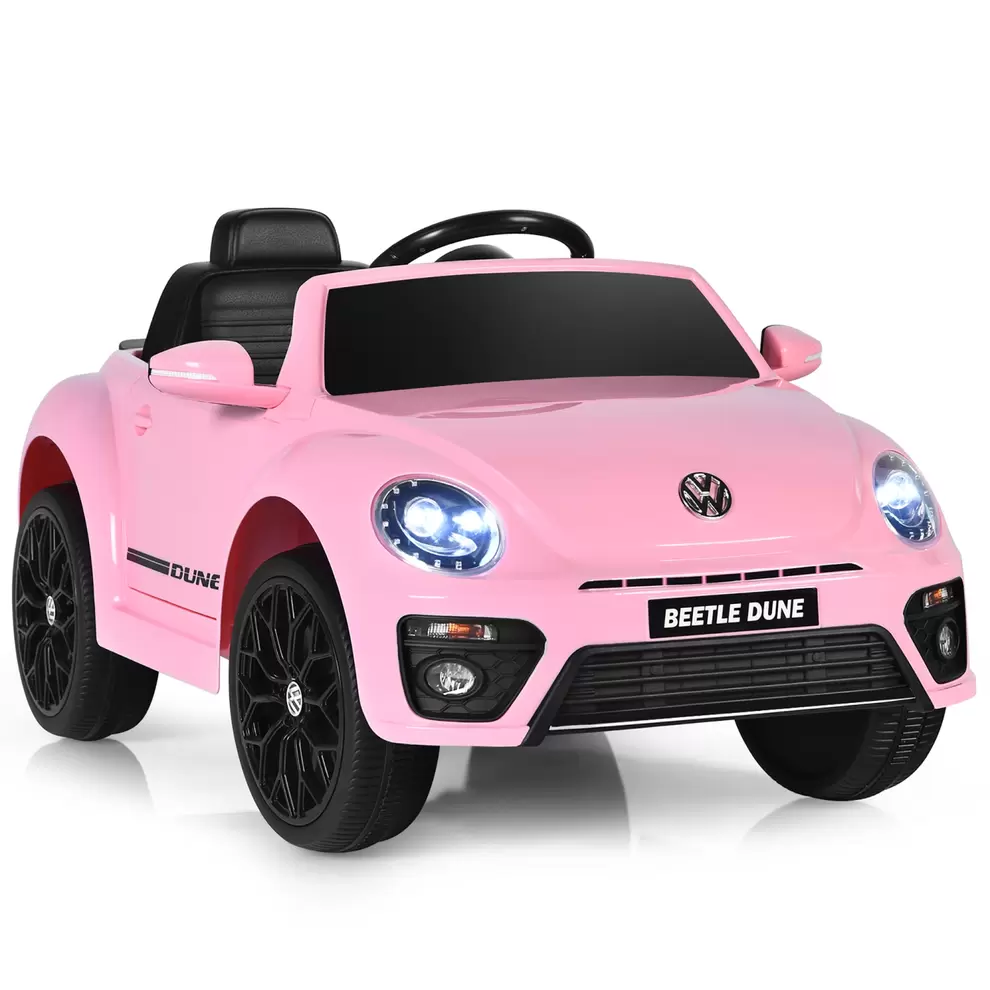 Costway 12V Kids Ride On Car Licensed Volkswagen Beetle w/ Remote Control & Music offers at $189.99 in Best Buy